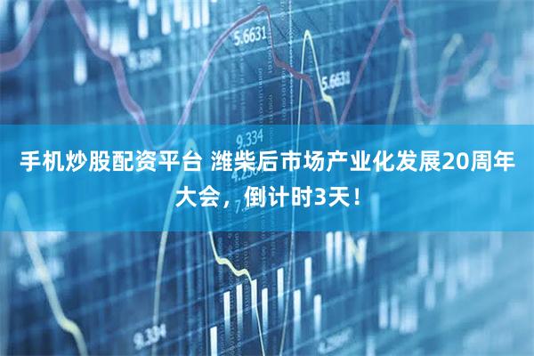 手机炒股配资平台 潍柴后市场产业化发展20周年大会，倒计时3天！